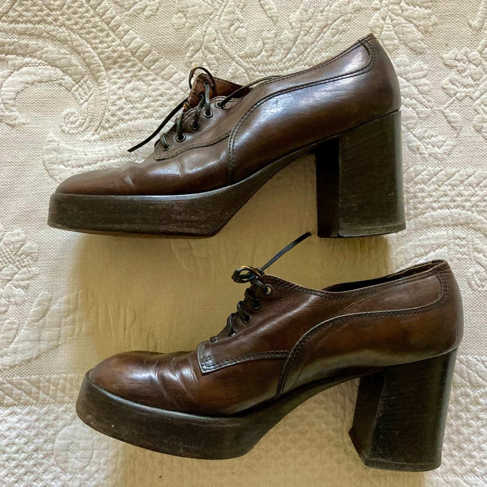 Vintage 1970s Couture Designer Platform Shoes